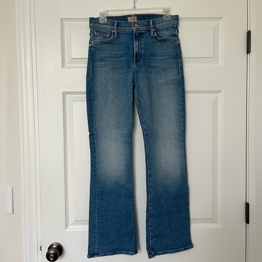 Mother Lil Outsider Sneak Bootcut Jeans Flag Me Down Size 28 Petite - Picture 4 of 10